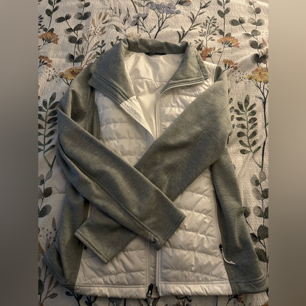 The North Face white fleece lined jacket